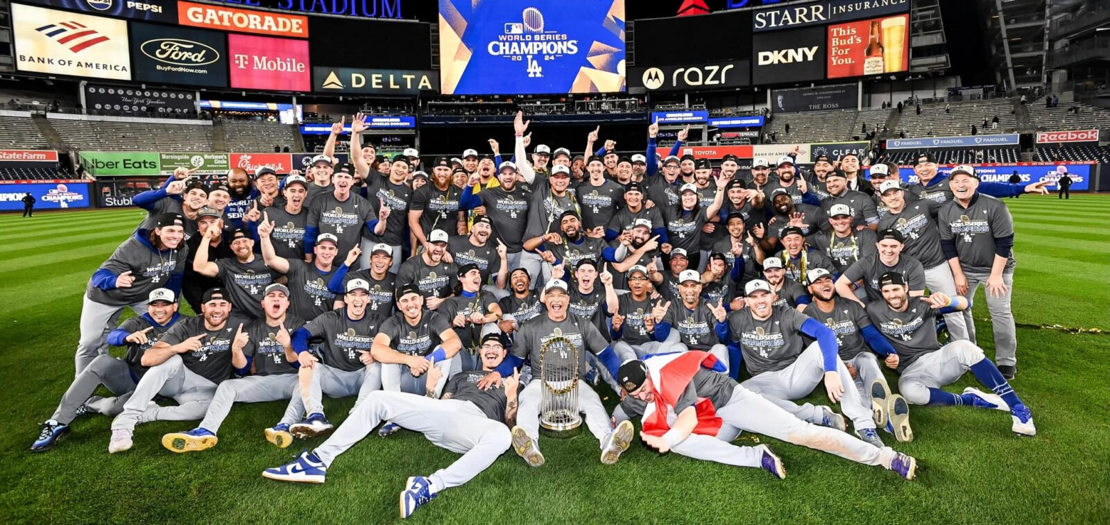 Contra todo pronóstico, Dodgers remontan y hacen historia en el Yankee Stadium. Foto tomada de la Red Social X/Los Angeles Dodgers.